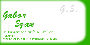 gabor szam business card